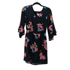 a new day Black Floral Midi Dress